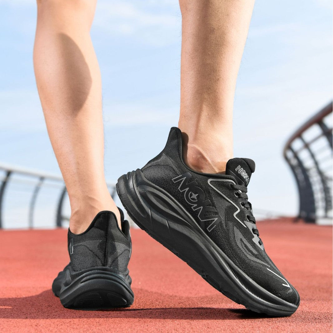 Unisex gedämpfte Hohlkern-Roadrunning Schuhe mit atmungsaktivem Strickoberteil und ergonomischer Plateau-Zwischensohle Drune