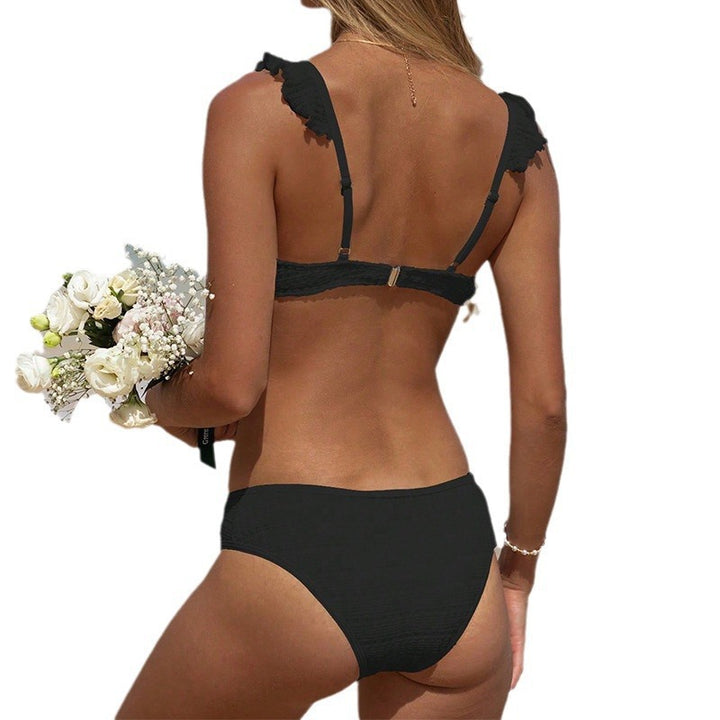 Damen Bikini mit rüschenverzierten Trägern und stylischem Schnitt Drune