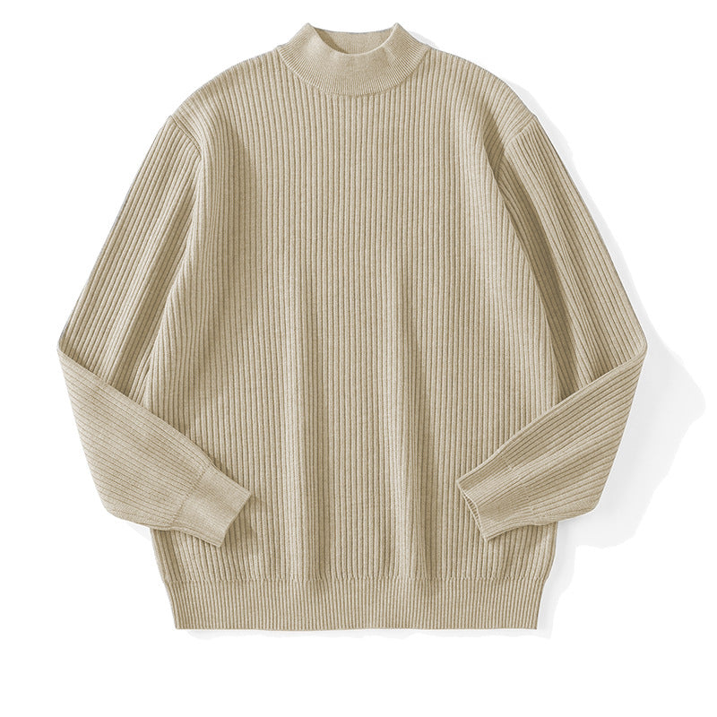 Herren Feinstrickpullover mit Stehkragen Drune