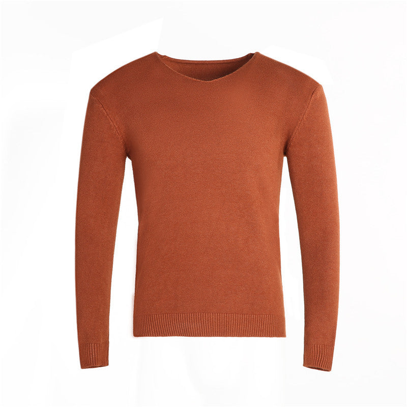 Herren nan feiner V-Ausschnitt-Pullover aus Baumwoll-Merino-Mix mit schmaler Silhouette Drune