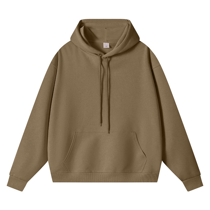 Unisex Oversize-Kapuzenpullover mit Kängurutasche und Rippbündchen Drune