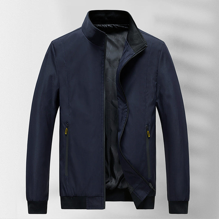 Herren Leichter wind- und wasserabweisender Stehkragen-Blouson mit Thermo-Innenfutter und Reißverschlusstaschen Drune