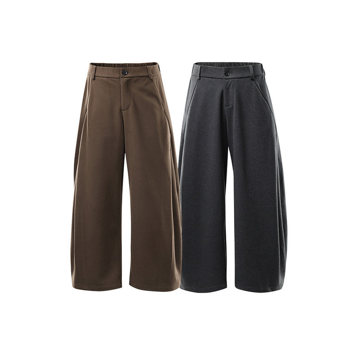 Damen Weite Culotte-Hose aus formstabilem Ponte mit hoher Taille und verdecktem Komfortbund Drune