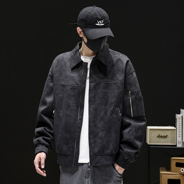 Herren Urbane Kunstlederjacke