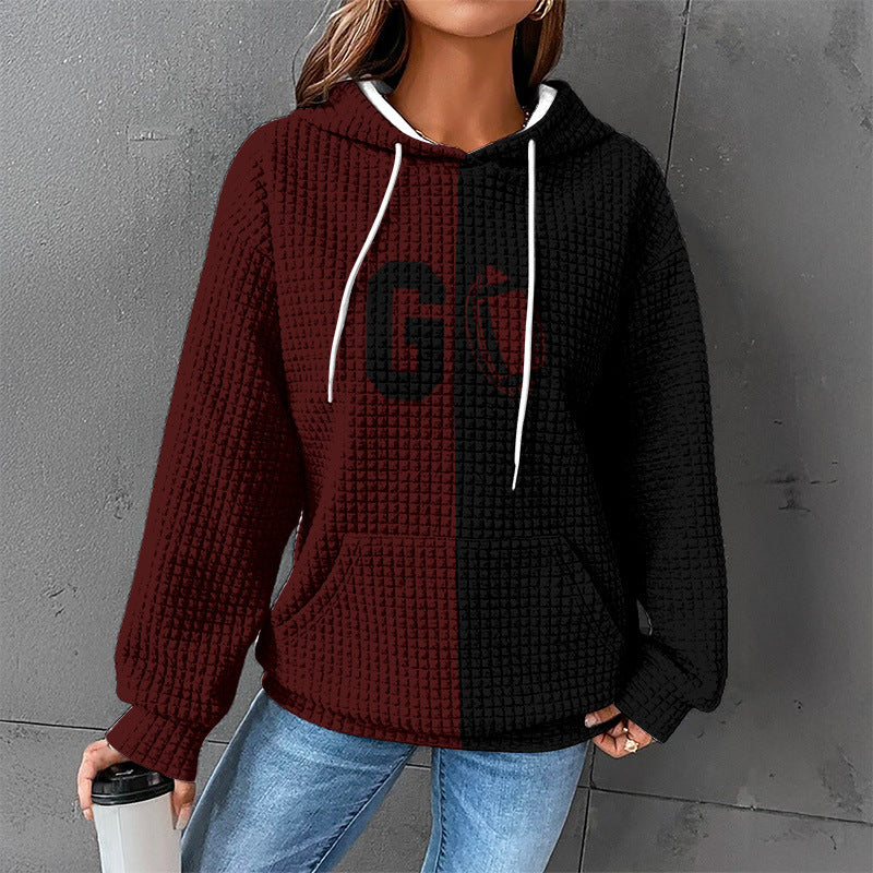 Damen Gemütlicher Kapuzenpullover mit Herzmotiv Drune
