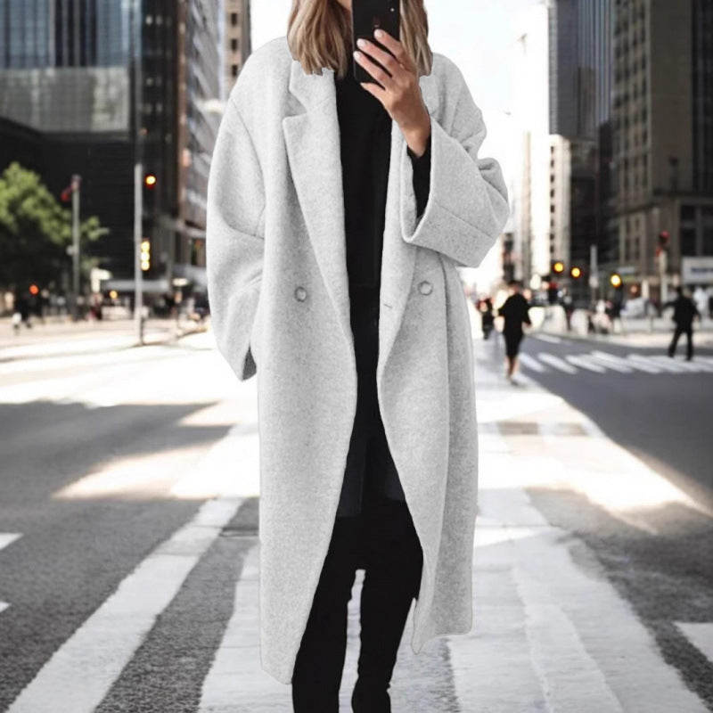 Damen Oversize Wollmantel Drune