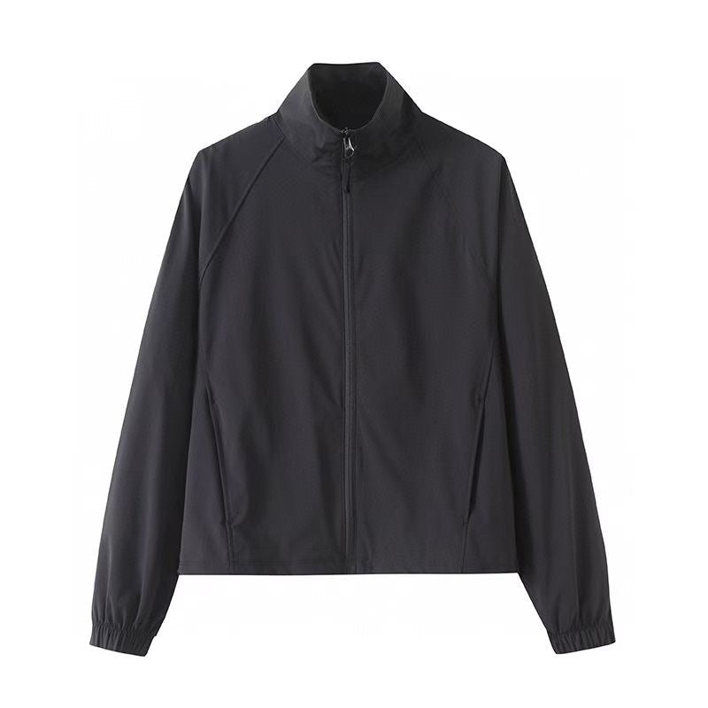 Damen sportliche Funktionsjacke mit hochabschließendem Kragen Drune