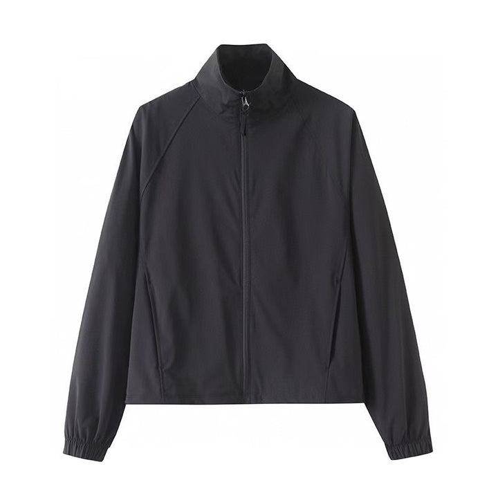 Damen sportliche Funktionsjacke mit hochabschließendem Kragen Drune