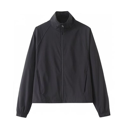 Damen sportliche Funktionsjacke mit hochabschließendem Kragen Drune