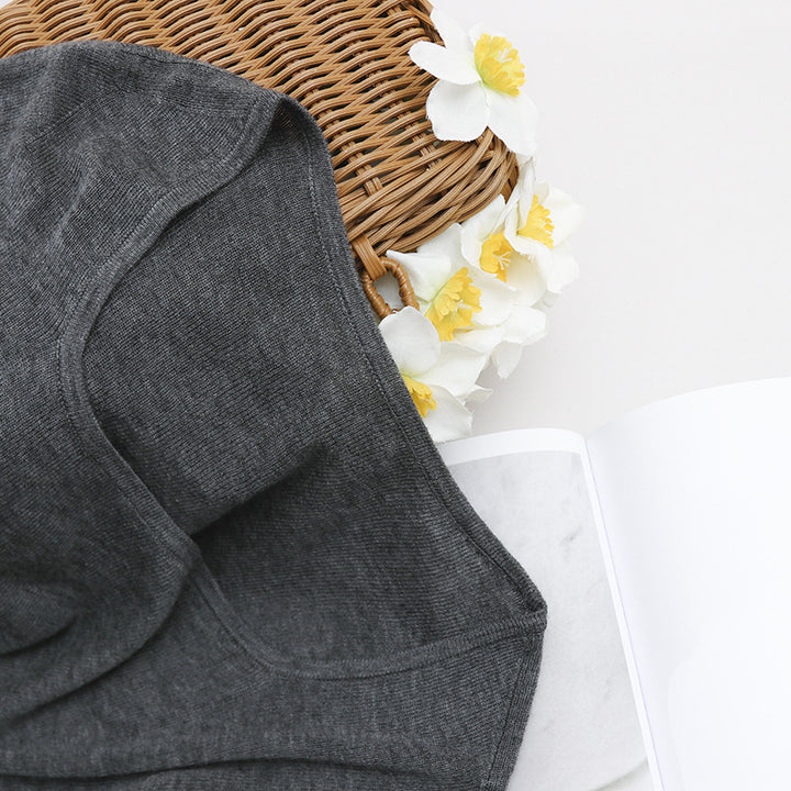 Damen Feines Ripp-Strick-Top mit breiten Trägern und glattem Fall Drune
