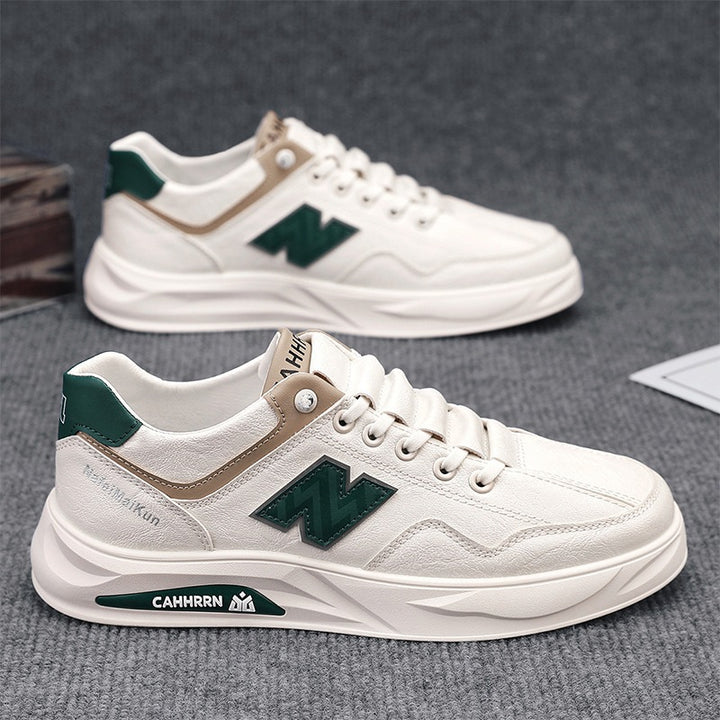 Herren Voluminöse Casual-Sneaker mit strukturiertem Kunstleder, kontrastierten Overlays und gedämpfter Plateau-Sohle Drune