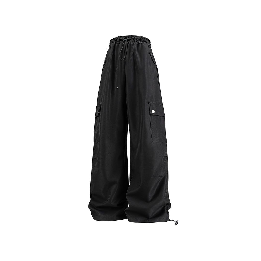 Damen Baggy-Cargo-Hose mit Tunnelzugbund, großen Klappentaschen und verstellbarem Saum Drune