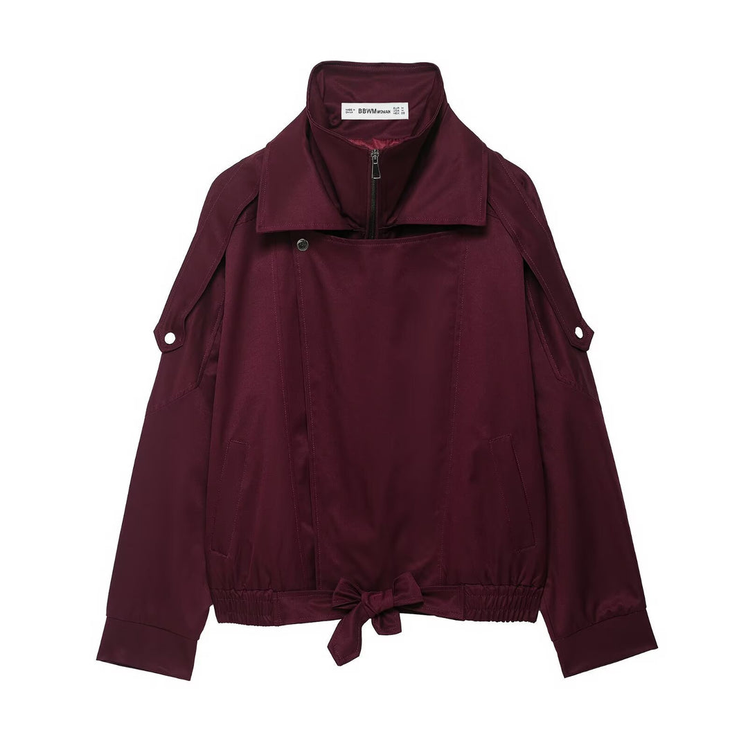 Damen sportliche Übergangsjacke mit verstellbarem Bund und praktischen Taschen Drune