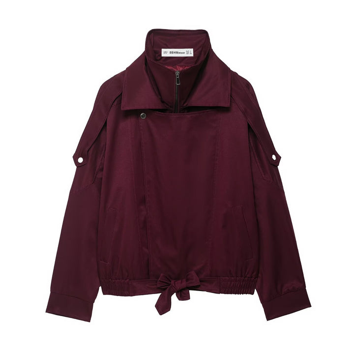 Damen sportliche Übergangsjacke mit verstellbarem Bund und praktischen Taschen Drune