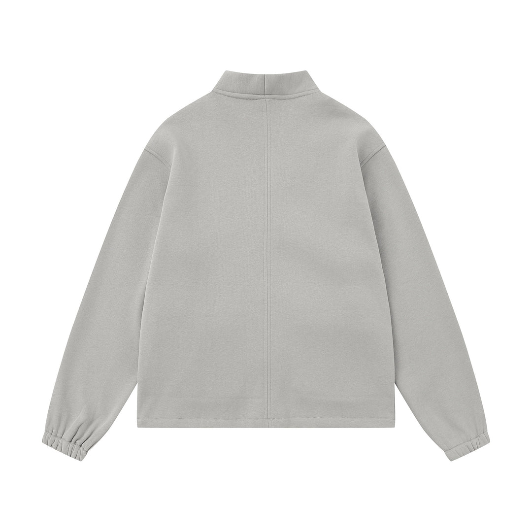 Unisex Oversize Sweatjacke mit Schalkragen und aufgesetzten Taschen Drune