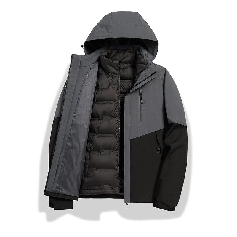 Herren Kombinierbare Winterjacke mit abnehmbarem Stepp-Innenfutter Drune