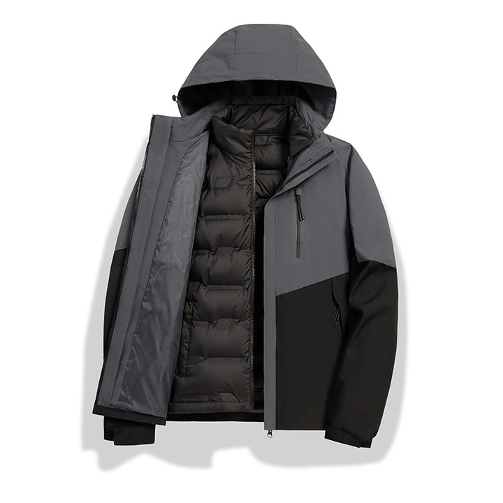 Herren Kombinierbare Winterjacke mit abnehmbarem Stepp-Innenfutter Drune
