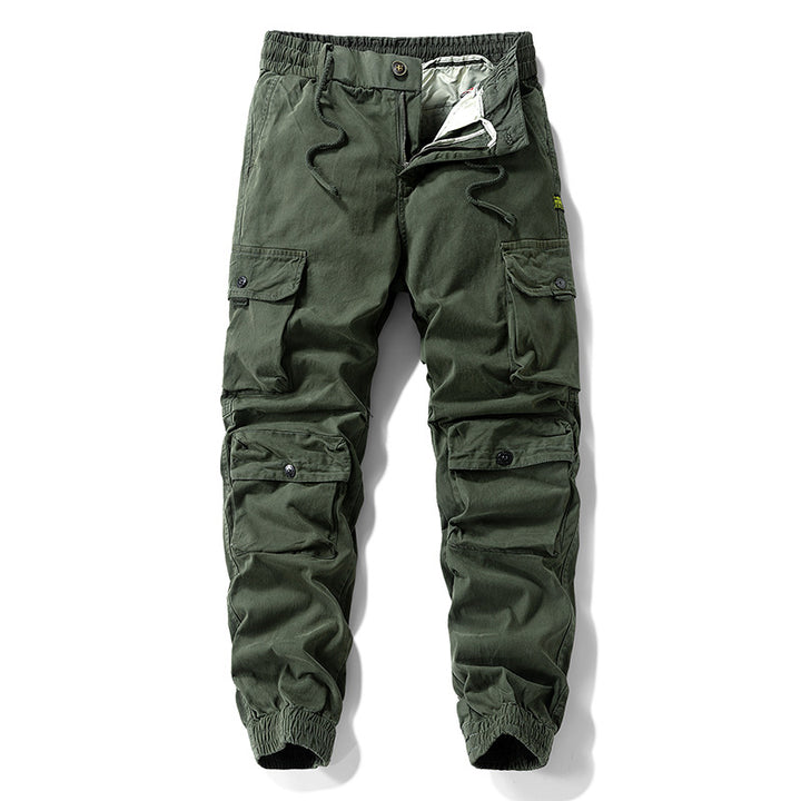 Herren Tech-Cargo-Joggerhose mit elastischem Tunnelzugbund, verstärkten Kniepaneelen und Multifunktions‑Taschen Drune