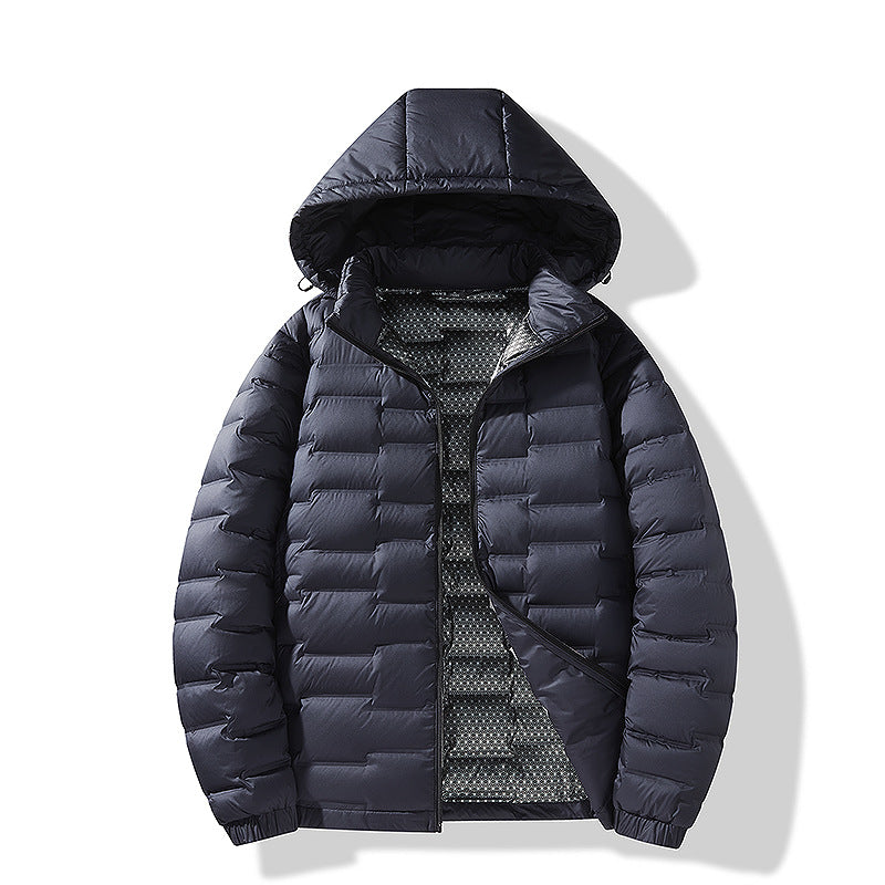 Herren Ultraleichte Steppjacke mit Kapuze und Thermofutter Drune