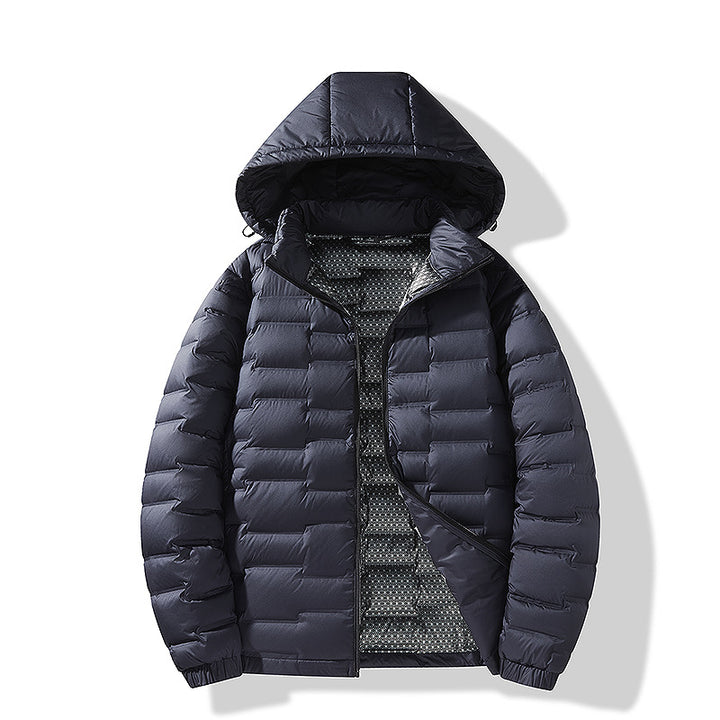 Herren Ultraleichte Steppjacke mit Kapuze und Thermofutter Drune