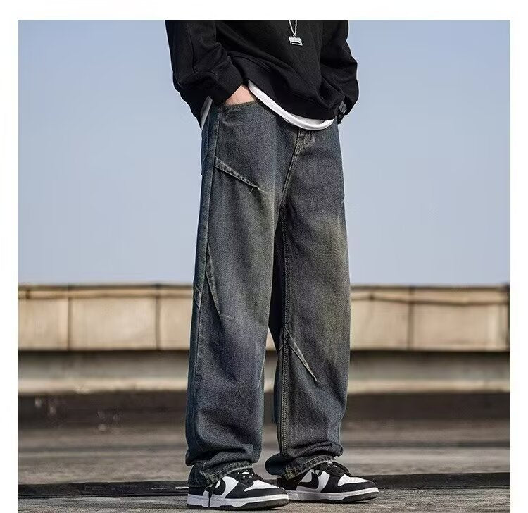 Herren Modische Weitgelegte Jeans Drune