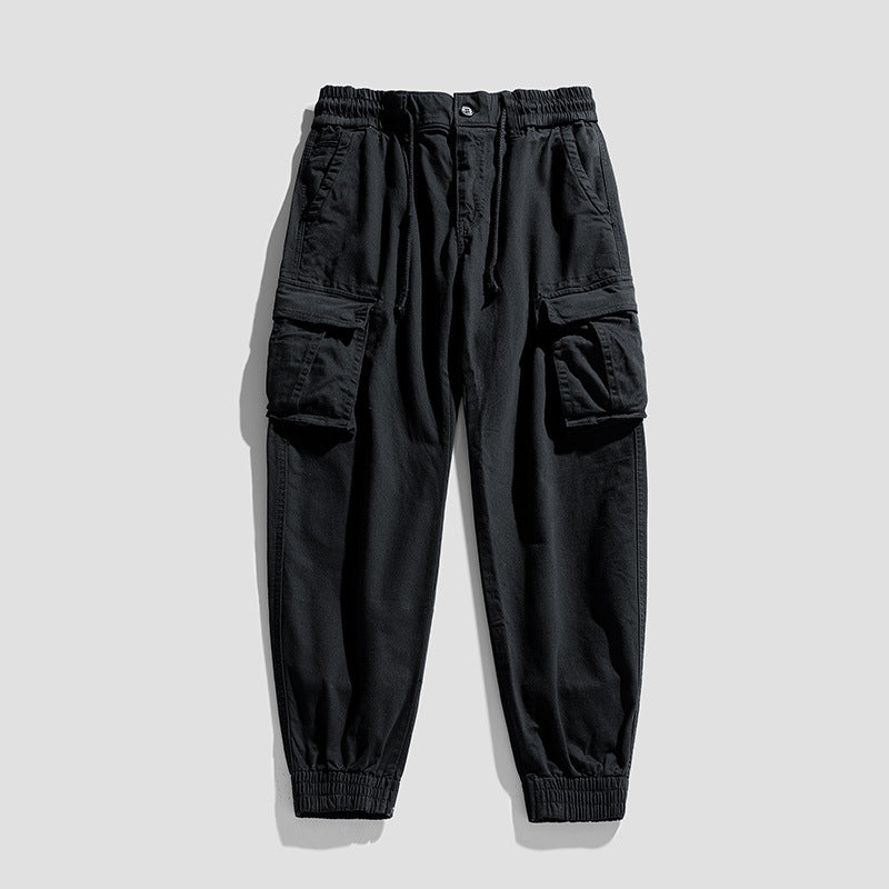 Herren Urban‑Utility Relaxed‑Fit Cargo‑Jogginghose mit Tunnelzug und Mehrfach‑Taschen Drune