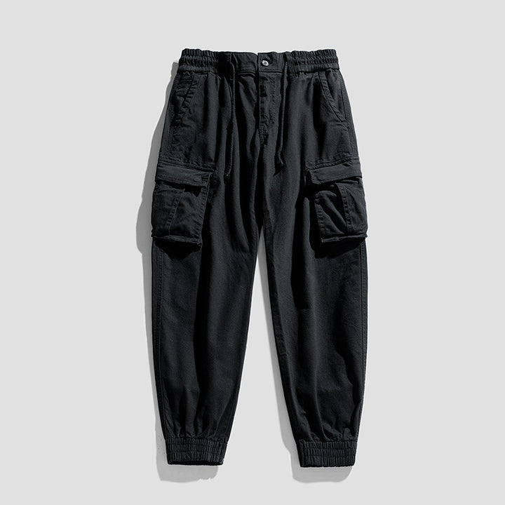 Herren Urban‑Utility Relaxed‑Fit Cargo‑Jogginghose mit Tunnelzug und Mehrfach‑Taschen Drune