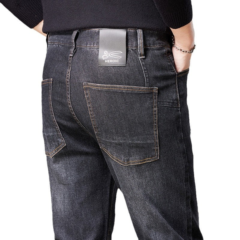Herren Jeans im geraden Schnitt aus Stretch-Denim mit klassischem fünf‑Taschen‑Schnitt Drune