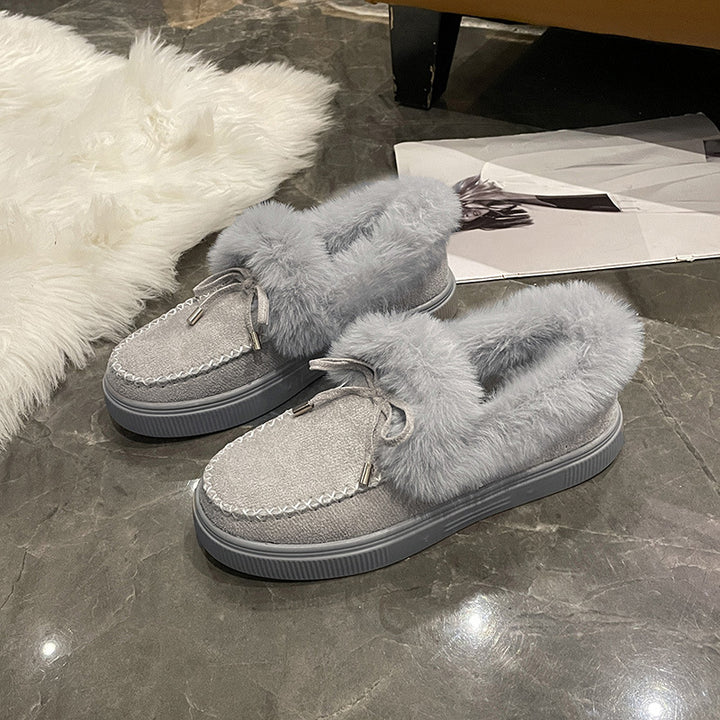 Damen Bequeme Hausschuhe mit flauschigem Innenfutter und modischem Schnitt Drune