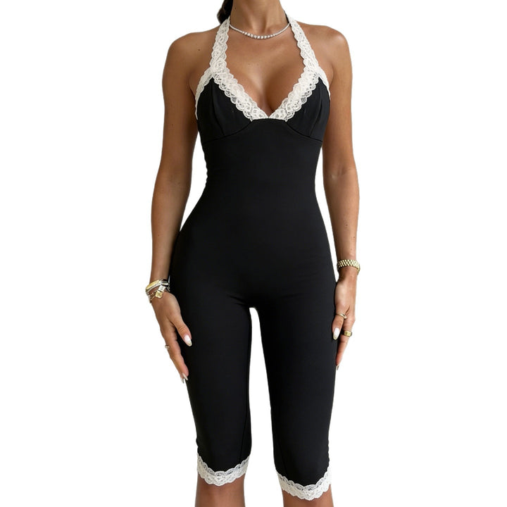 Damen Jumpsuit mit Spitzenakzenten und figurformendem Schnitt Drune
