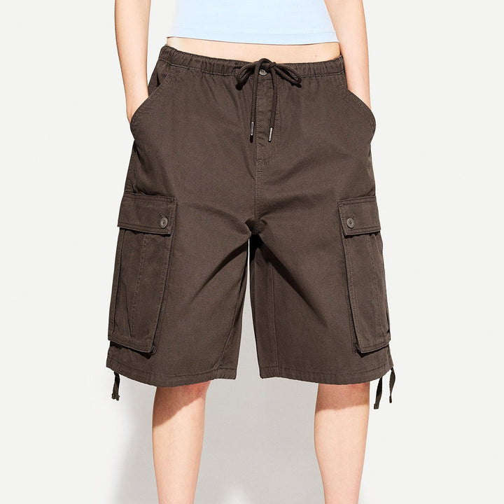 Damen Cargo-Shorts mit elastischem Bund und praktischen Seitentaschen Drune