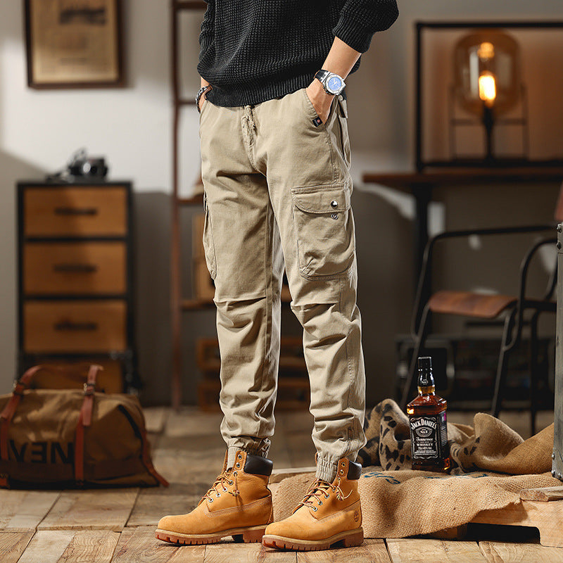 Herren Cargo-Jogginghose mit Multifachtaschen und elastischen Bündchen Drune