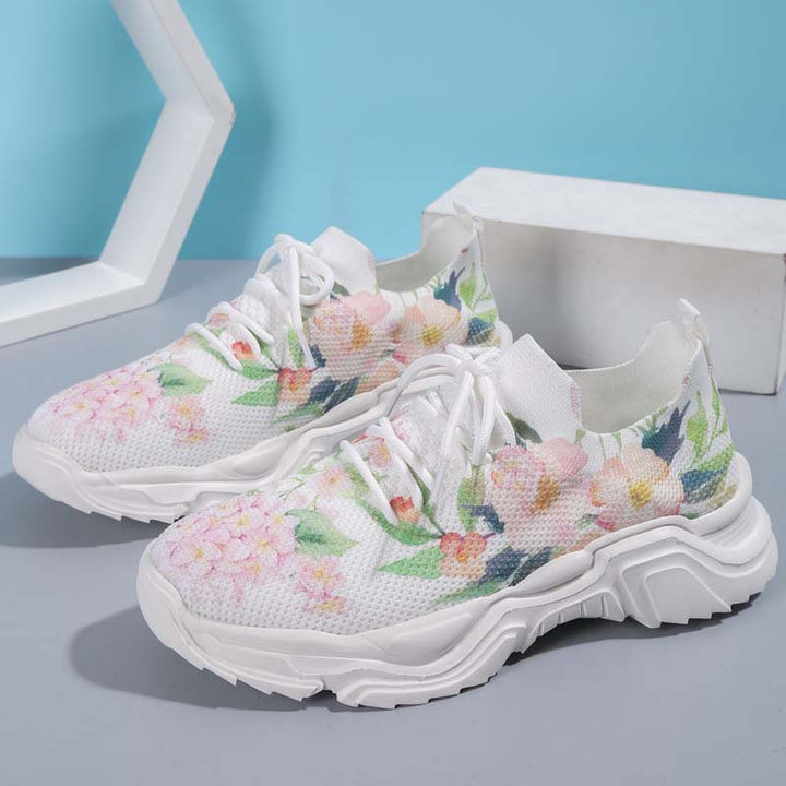 Drune | Breite Sneaker Mit Blumenmuster Für Damen