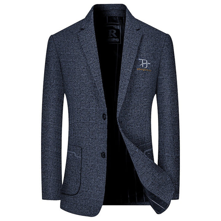 Herren Modernes Einreihiges City-Blazer mit aufgesetzten Taschen und leichter Halbfütterung Drune