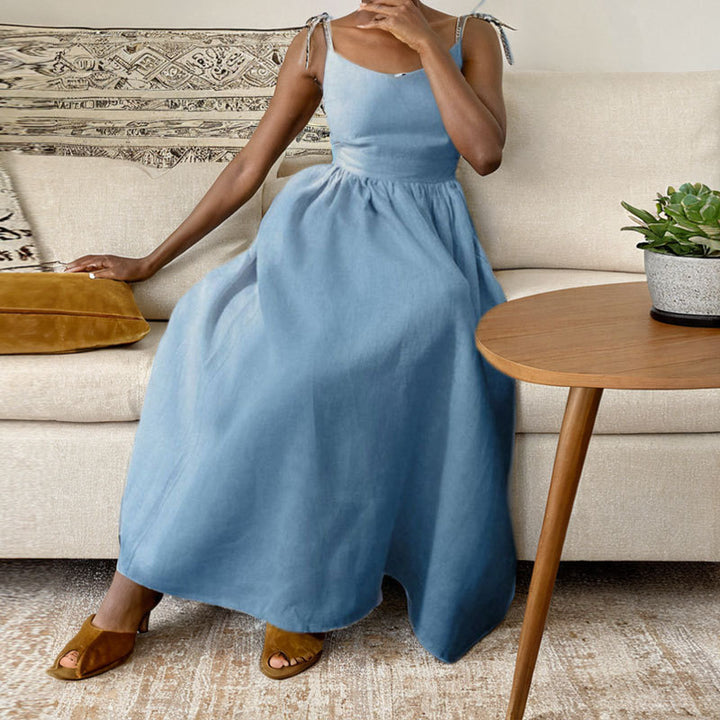 Damen Maxikleid mit verstellbaren Trägern und eleganter Taillierung Drune