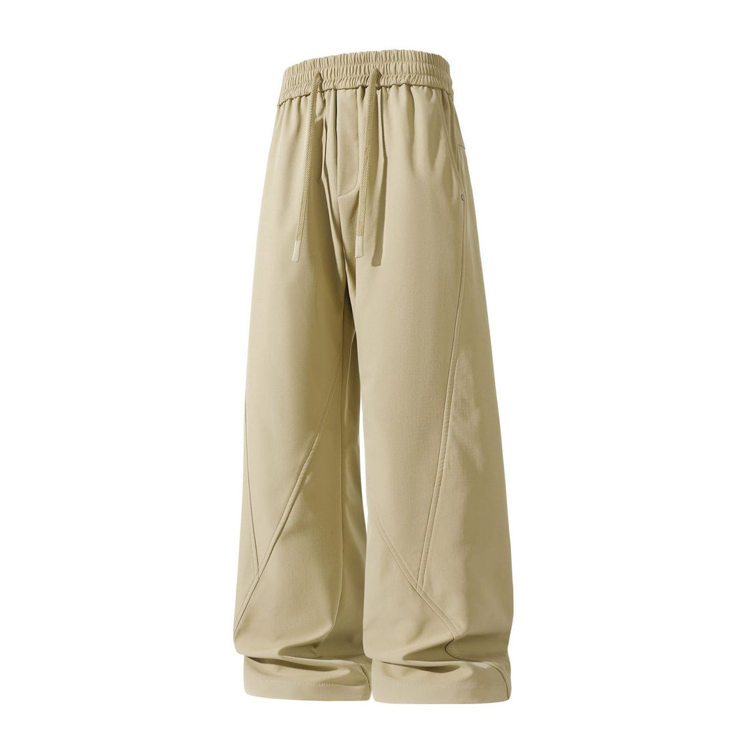 Damen Weite Culotte-Jogginghose mit elastischem Bund, Tunnelzug und dekorativen Nahtpaneelen Drune