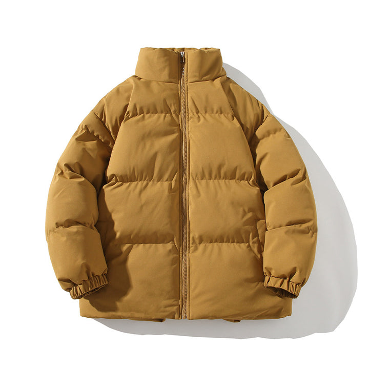 Herren Wattierte Oversize-Pufferjacke mit hohem Stehkragen & elastischen Bündchen Drune