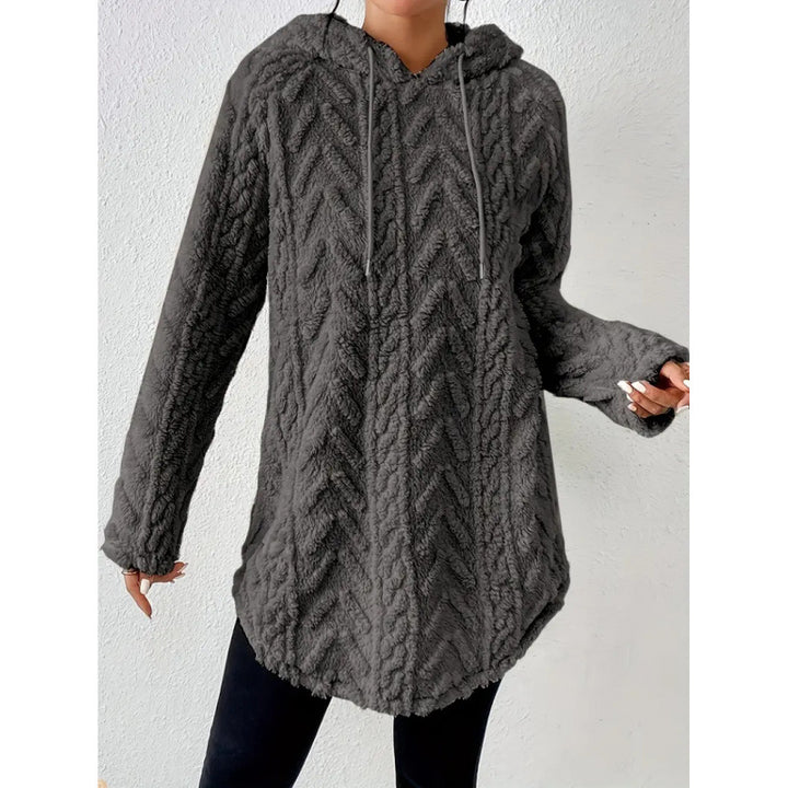 Damen bequemer Kapuzenpullover mit strukturiertem Design Drune