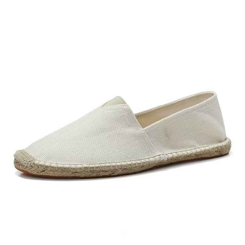 Damen Leichte Espadrille-Slip-On aus gewebtem Canvas mit Jute-Umrandung Drune