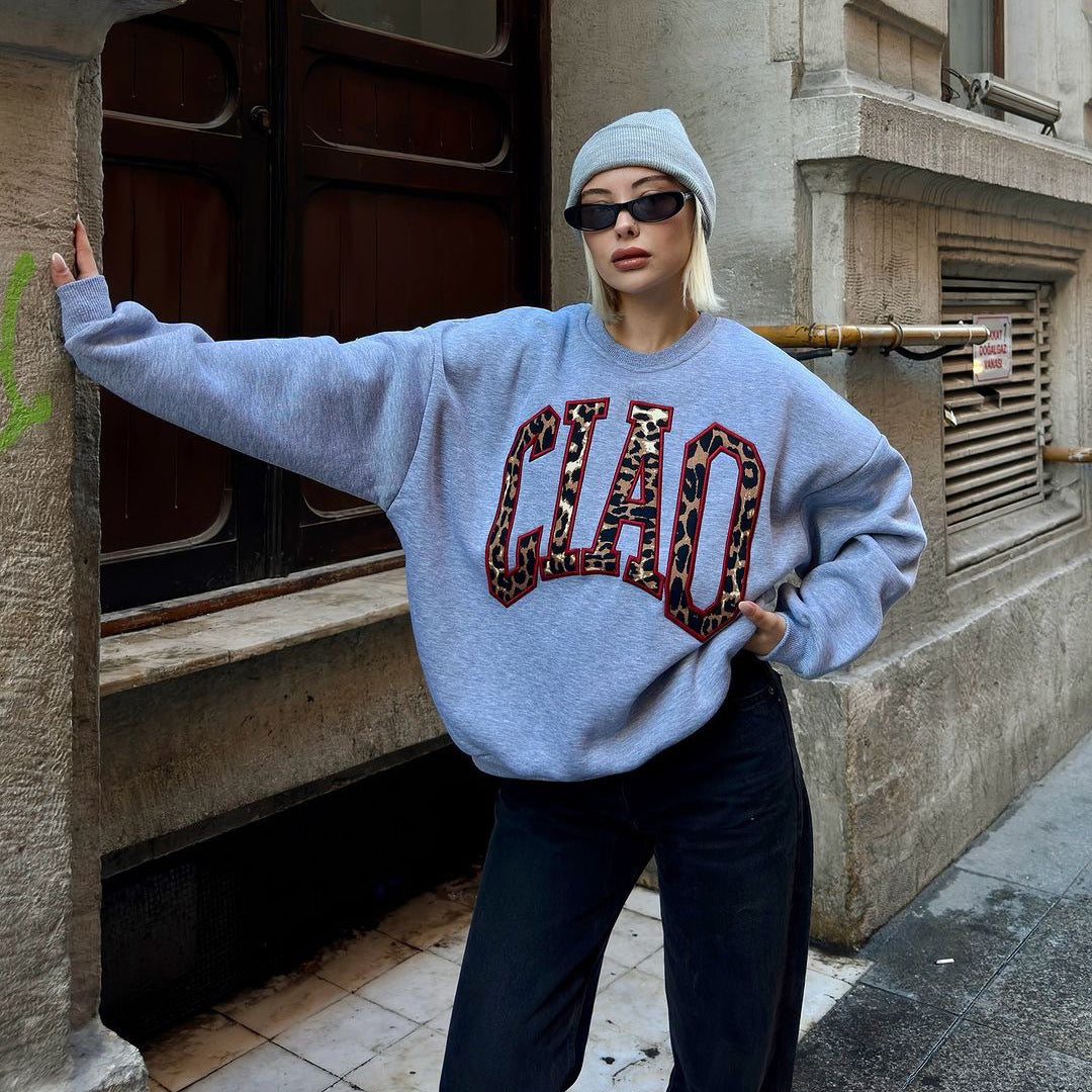 Damen Urbaner Sweatshirt mit auffälligem Logo Drune