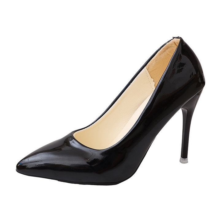 Damen Elegante Lackpumps mit spitz zulaufender Zehenpartie, gepolsterter Komfortsohle und schlankem Stiletto Drune