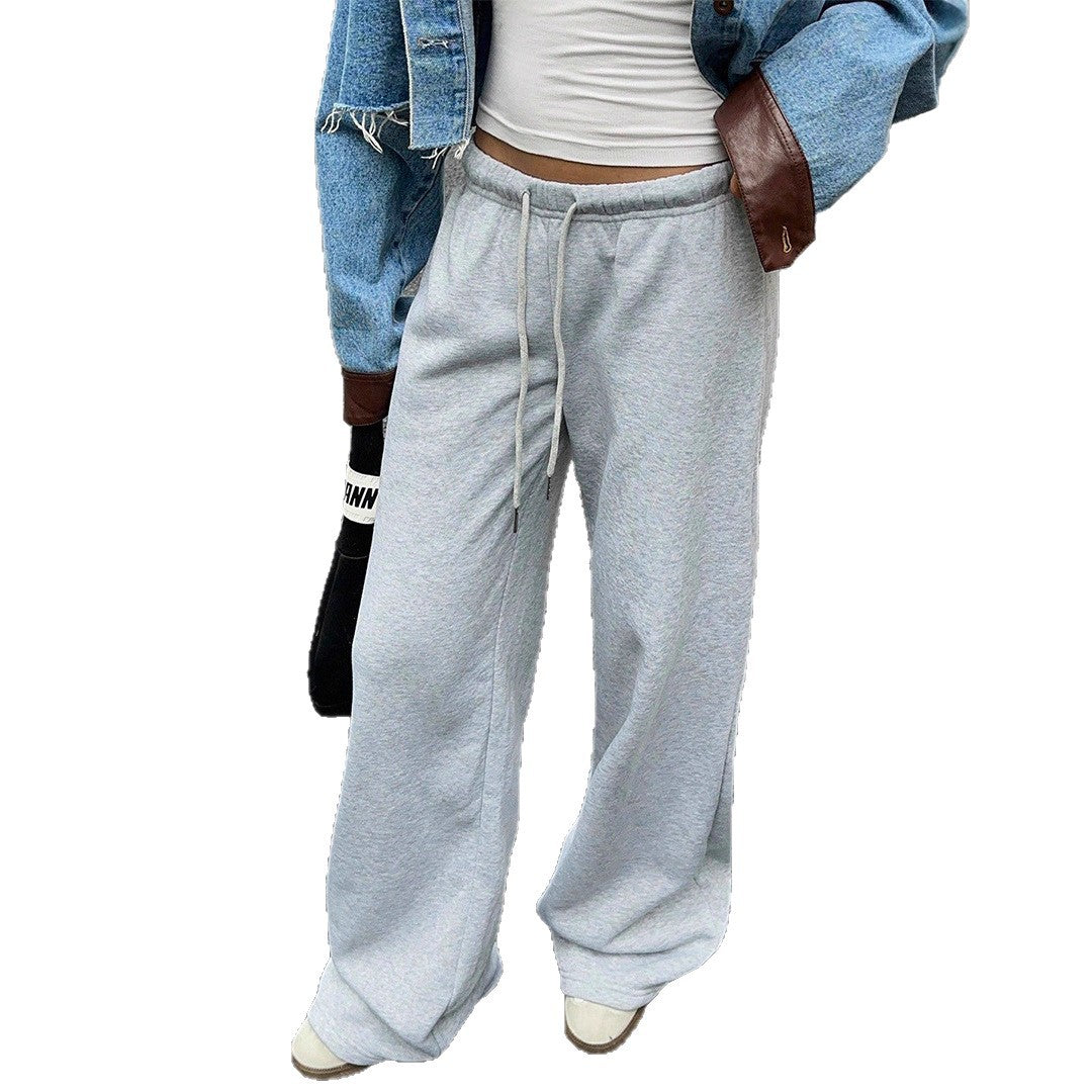 Damen Lässige Sweatpants mit weitem Schnitt und elastischem Bund Drune