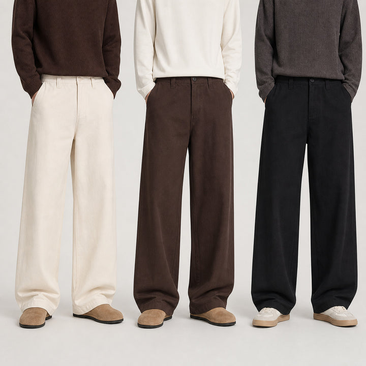 Damen Extraweite High‑Waist Culotte‑Hose mit ballonförmigem Saum und hohem Bund Drune