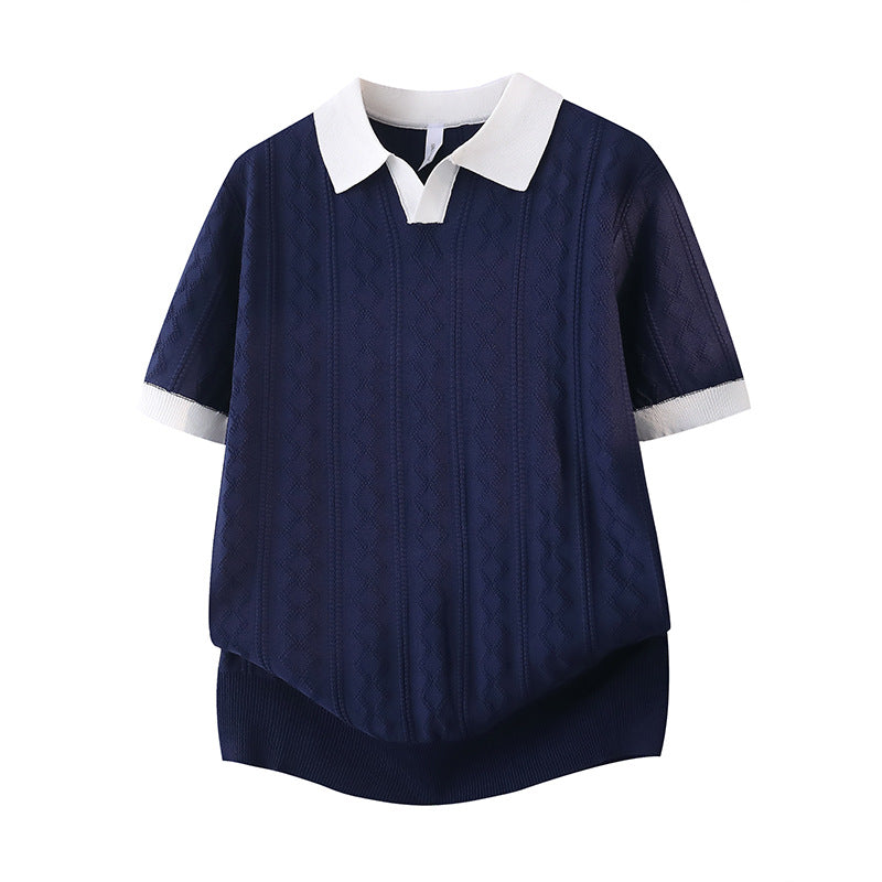 Damen Elegantes Polo-Kurzarmshirt Drune