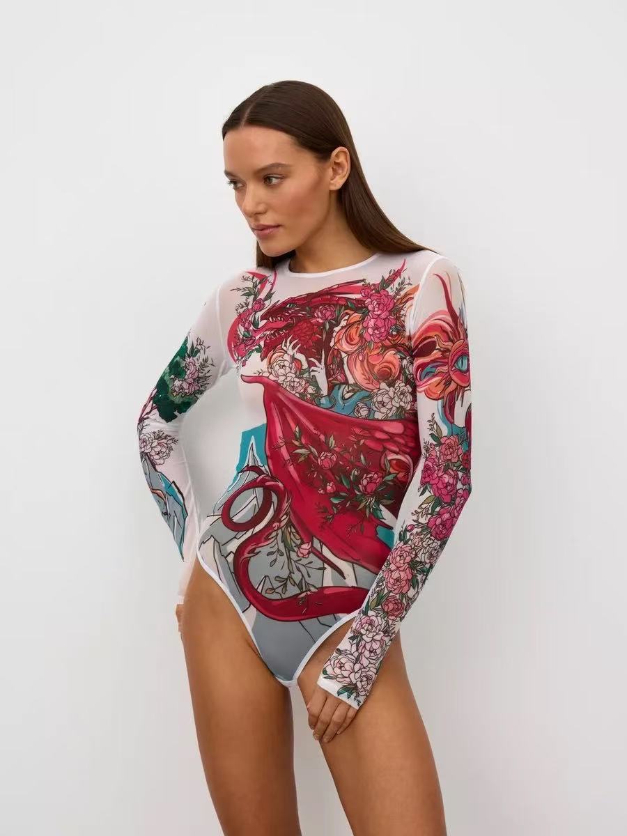 Damen figurbetontes Badeanzug Drune