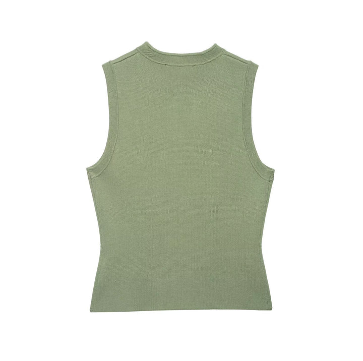 Damen raffinierte Utility-Weste im Militärstil mit Knopfdetails Drune