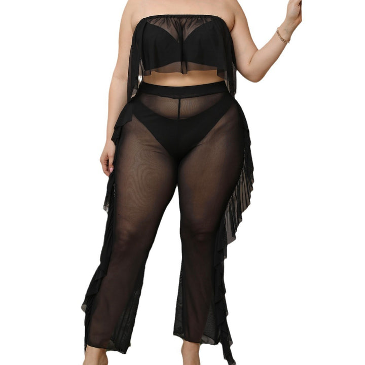 Damen eleganter Strand-Bikini-Set mit fransigen Akzenten Drune