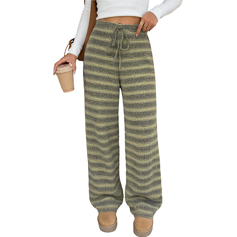 Damen Gestreifte Strickhose Drune