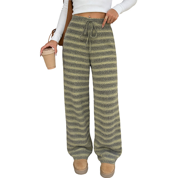 Damen Gestreifte Strickhose Drune