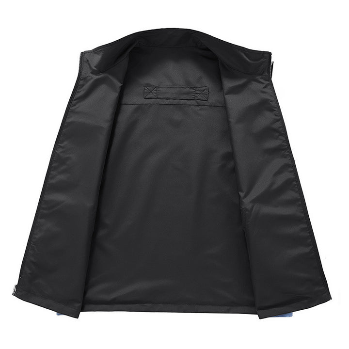 Herren Ärmellose Softshell‑Weste mit Zweiwege‑Reißverschluss und Multifunktions‑Taschen Drune